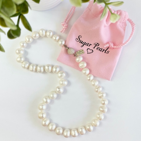 Chunky Freshwater Pearl Necklace/Hand Knotted - Picture 2 of 5